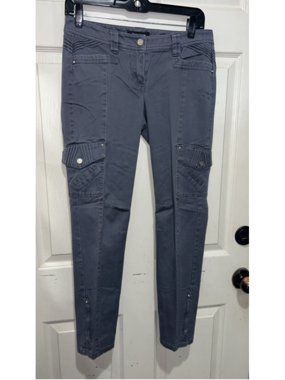 White House Black Market Gray Skinny Cargo Pants Size 0